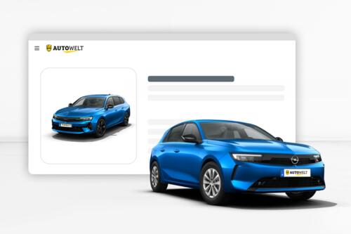 Privatverkauf: Auto online oder in der Zeitung inserieren Die Website symbolisiert das Inserieren eines Autos, um es zu verkaufen.